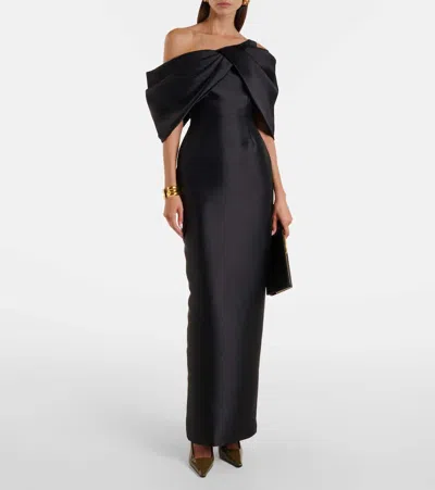 Solace London Davina Maxi Dress In Black