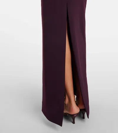 Solace London Kori Bow-detail Off-shoulder Gown In Black
