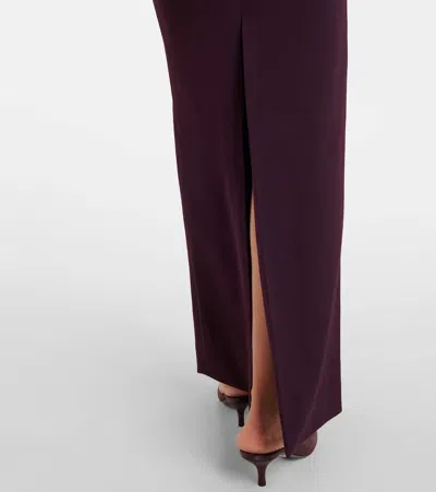 Solace London Viviana Satin-trimmed Gown In Purple
