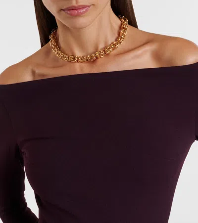 Solace London Kori Bow-detail Off-shoulder Gown In Black