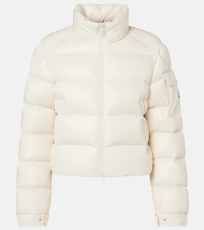 Moncler Womens Natural Petra Crop Shell-down Jacket In Neutral