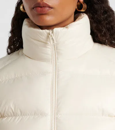 Moncler Womens Natural Petra Crop Shell-down Jacket In Neutral
