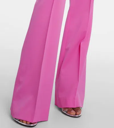 Versace Embellished High-rise Wool Flared Pants