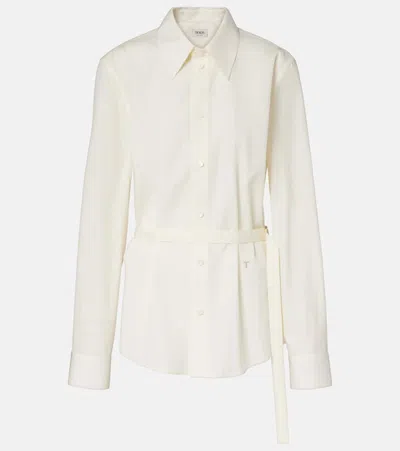 Tod's Belted Cotton Poplin Shirt