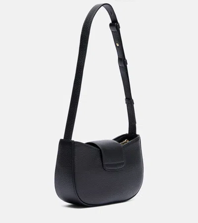 Ferragamo Gabry Black Calf Leather Shoulder Bag