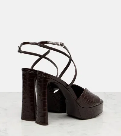Jimmy Choo Karli 125 Croc-effect Platform Sandals