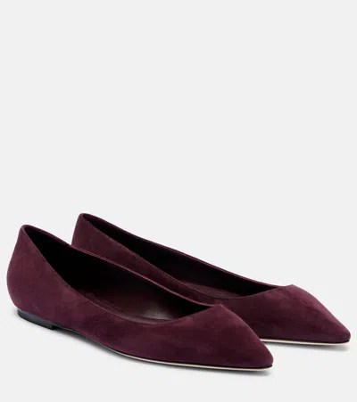 Jimmy Choo Romy 60 Suede Ballet Flats