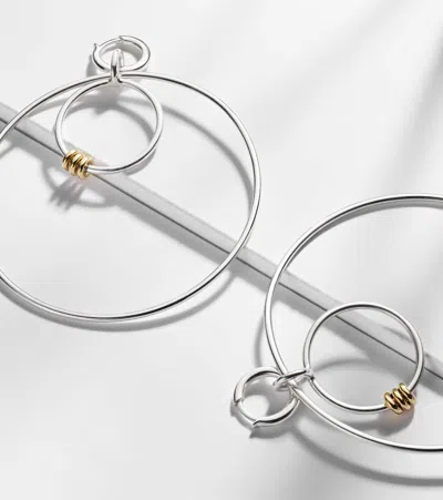 Spinelli Kilcollin Echo Sterling Silver And 18kt Gold Hoop Earrings