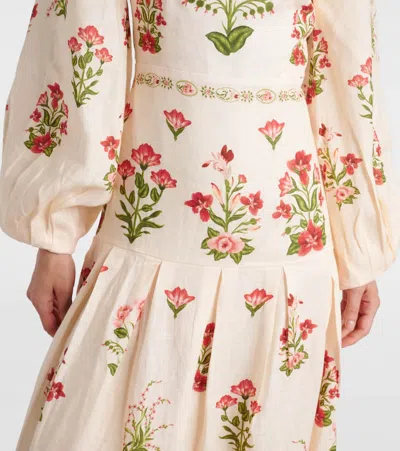 Agua By Agua Bendita Senlis Canna Off-shoulder Linen Maxi Dress
