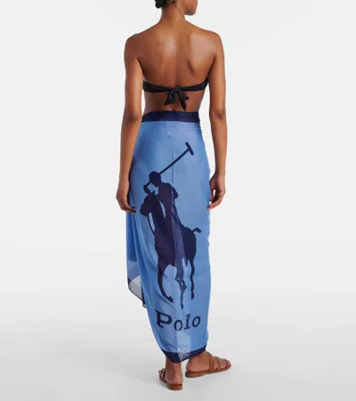 Polo Ralph Lauren Pony Long Printed Beach Cover-up