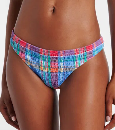 Polo Ralph Lauren Devin Hipster Checked Bikini Bottoms In Multi
