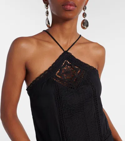 Isabel Marant Étoile Geraldin Lace-trimmed Cotton Minidress