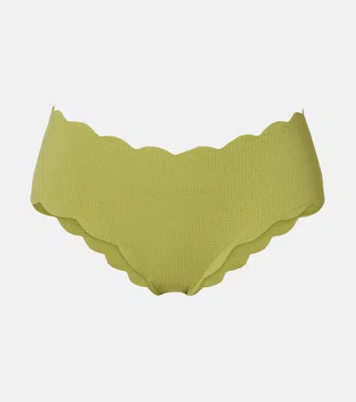 Marysia Spring Scalloped Mid-rise Bikini Bottoms