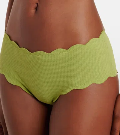 Marysia Spring Scalloped Mid-rise Bikini Bottoms