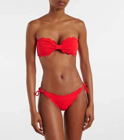Marysia Mott Scalloped Bikini Bottoms In Red