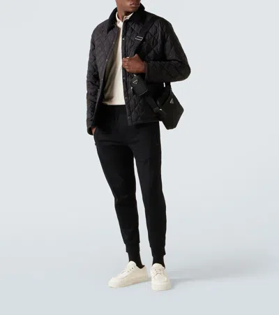 Prada Technical Cotton-blend Slim Pants