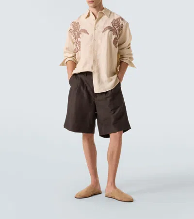 Commas Paisley-embroidered Long-sleeve Shirt In Neutral