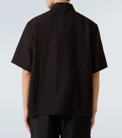 Commas Embroidered Shirt In Brown
