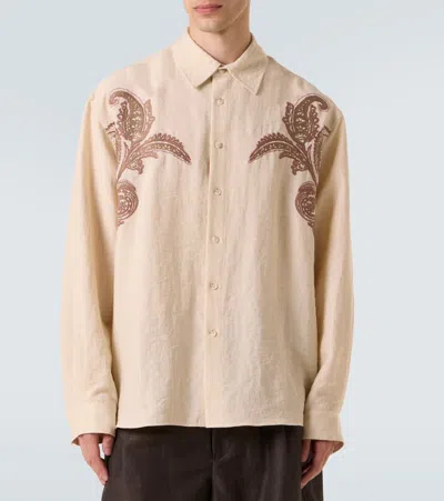Commas Paisley-embroidered Long-sleeve Shirt In Neutral