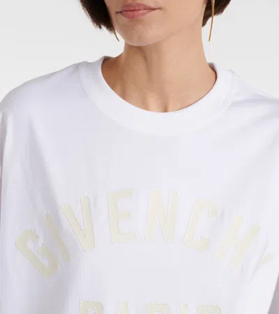 Givenchy Paris Logo Cotton Jersey T-shirt In White