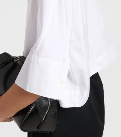 Givenchy Cropped Cotton Shirt With Button Closures In White