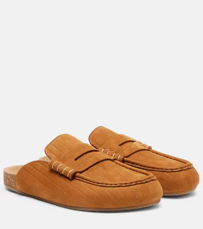 Jw Anderson Stitch Ribbed Nubuck Mules