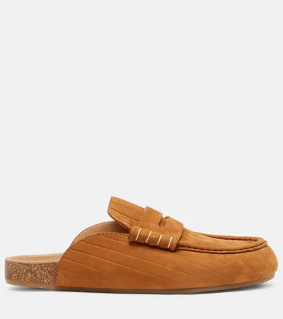 Jw Anderson Stitch Ribbed Nubuck Mules