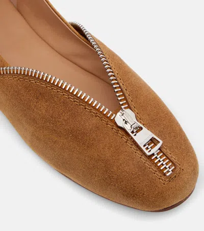 Jw Anderson Biker Suede Ballet Flats