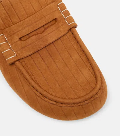 Jw Anderson Stitch Ribbed Nubuck Mules