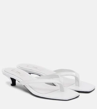 Totême Croc-effect Leather Thong Sandals
