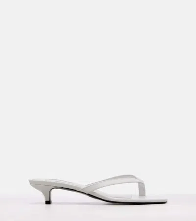 Totême Croc-effect Leather Thong Sandals