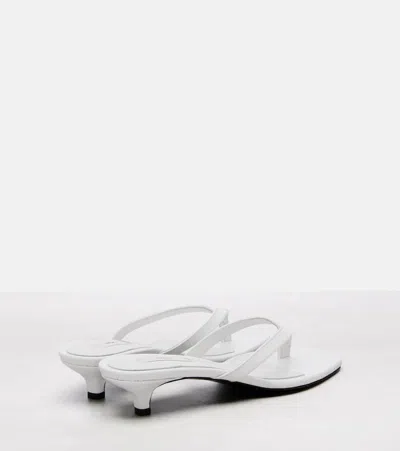 Totême Croc-effect Leather Thong Sandals