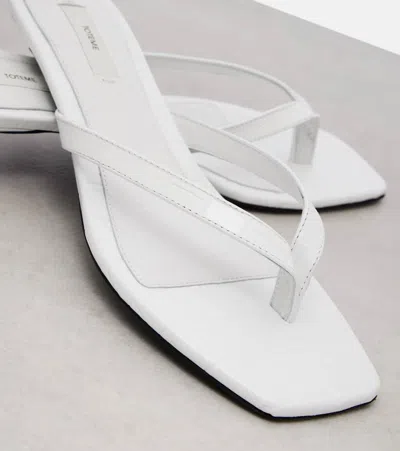 Totême Croc-effect Leather Thong Sandals