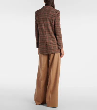 Max Mara Guelfo Checked Wool And Cotton Blazer