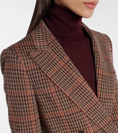 Max Mara Guelfo Checked Wool And Cotton Blazer
