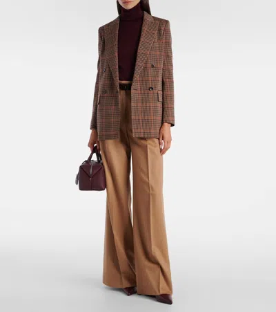 Max Mara Guelfo Checked Wool And Cotton Blazer