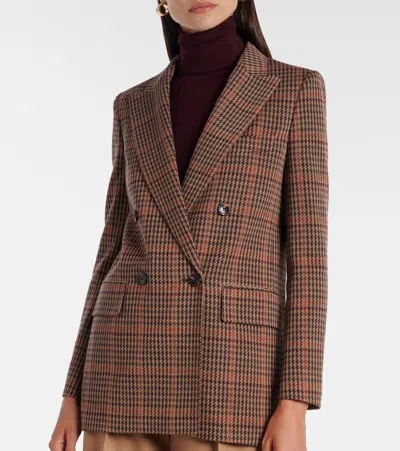 Max Mara Guelfo Checked Wool And Cotton Blazer