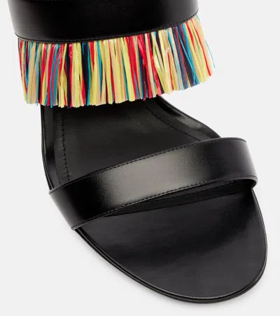 Ferragamo Black Nappa Leather Sandals With 75mm Heel In Black