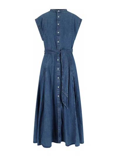 Polo Ralph Lauren Abito Midi In Denim