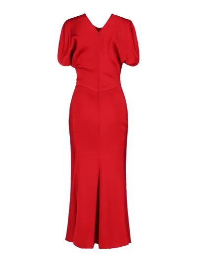 Victoria Beckham Draped Midi Dress
