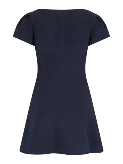 Alexander Mcqueen Square Neckline Knee Length Dress With Panel Detailing