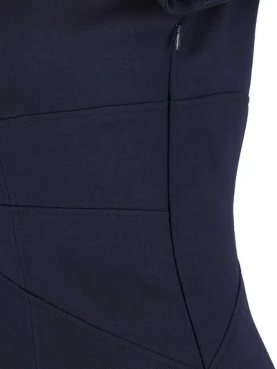 Alexander Mcqueen Square Neckline Knee Length Dress With Panel Detailing