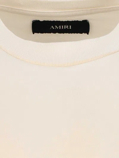 Amiri Mens Ivory Red Holly Text-print Cotton T-shirt Xl In Neutral