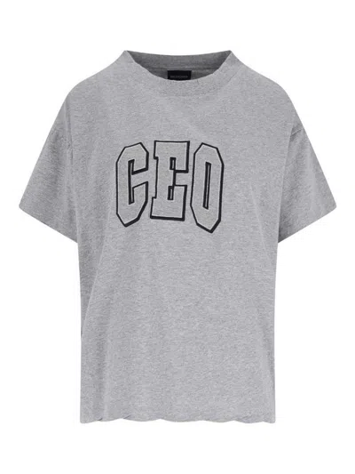 Balenciaga Ceo Asymmetrical Crewneck T-shirt