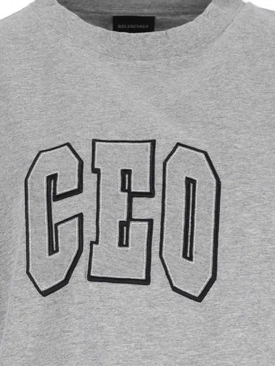 Balenciaga Ceo Asymmetrical Crewneck T-shirt