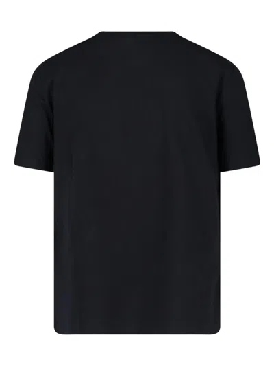 Balmain Black Crewneck T-shirt With Logo Lettering Print On The Front In Cotton Man