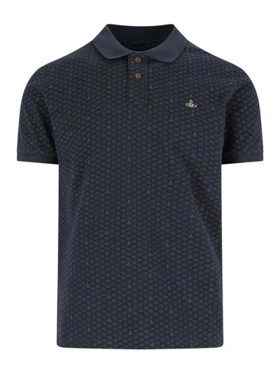 Vivienne Westwood Polo In Piquet Stampato   Uomo