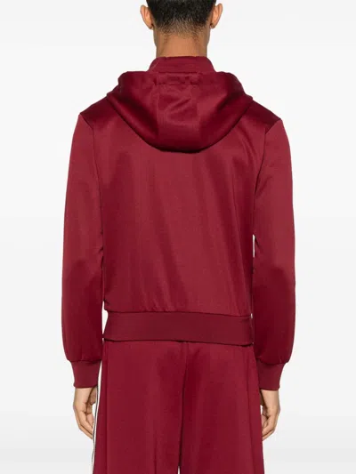 Adidas Originals Adidas By Wales Bonner Bordeaux Hooded Sweatshirt In Cotton Blend In Red