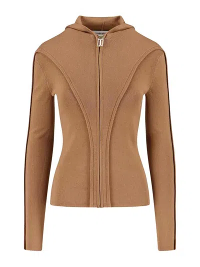 Victoria Beckham Logo Zip Sweatshirt