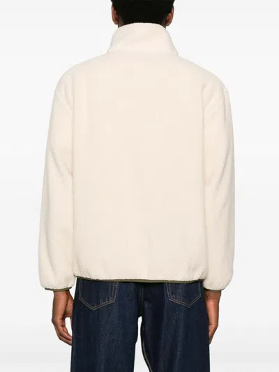 A.p.c. High Stand Collar Pullover Fleece In Neutral